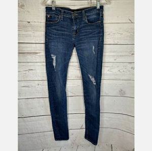Hudson Jeans Krista Skinny Dark Wash 27 destroyed